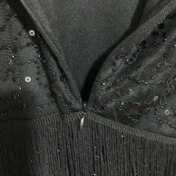 Black Flapper 1920’s Sequin Dress Costume New With Tags - Picture 11 of 13